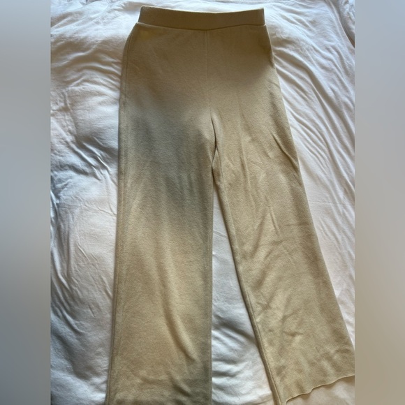 Zara Cream Knit Sweater Pants - Picture 3 of 3